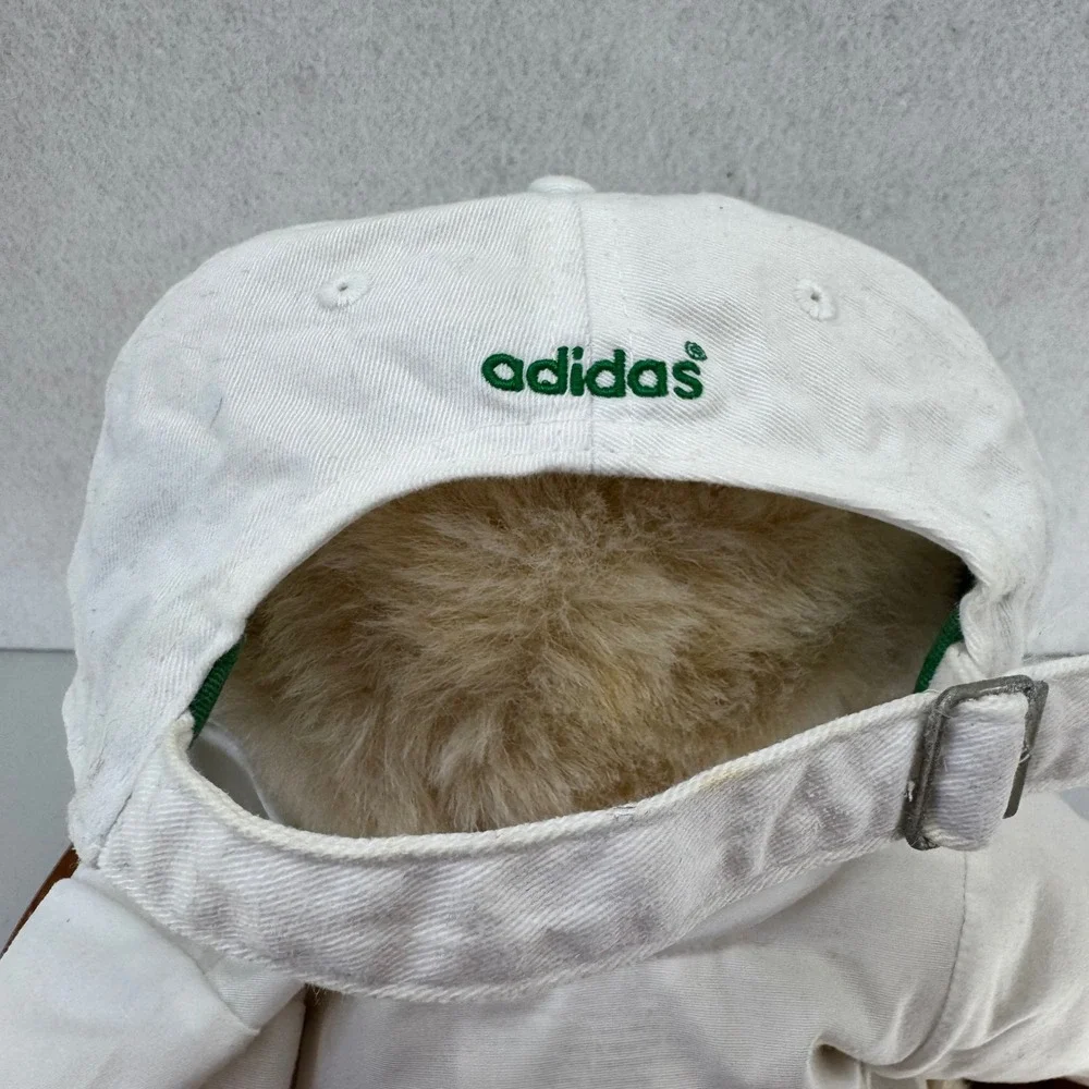 Vintage‎ Style Adidas Baseball Cap Hat White Green Letter A Adjustable One Size